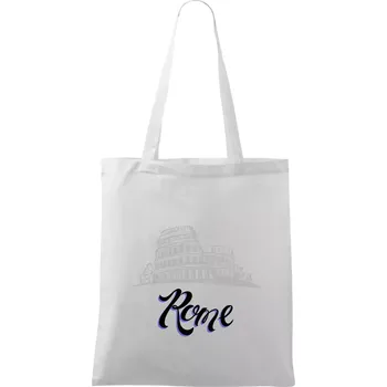 Nákupní taška Roma Lettering - Taška bavlněná - 42 x 38 cm ( Bílá )