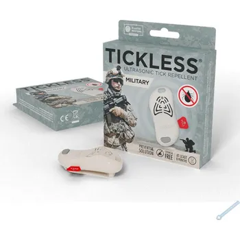 Repelent TICKLESS® MILITARY Ultrazvukový odpuzovač klíšťat a blech pro lidi béžový