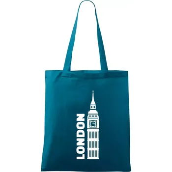 London věž - Taška bavlněná - 42 x 38 cm ( Petrolejová )