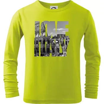 Dětská móda Love italy - colosseum - Triko dětské Long Sleeve - 134 cm/8 let ( Limetková )