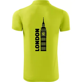Pánská košile London věž - Polokošile Victory sportovní (dresovina) - XL ( Limetková )