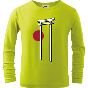 Dětská móda Japan culture - architektura - Triko dětské Long Sleeve - 122 cm/6 let ( Limetková )
