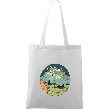 Camp oval Silent Night - Taška bavlněná - 42 x 38 cm ( Bílá )