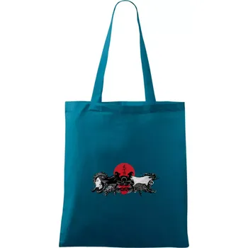 Japan devil - Taška bavlněná - 42 x 38 cm ( Petrolejová )