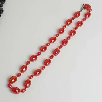 Náhrdelník Plastové korále pro slečny - vínové