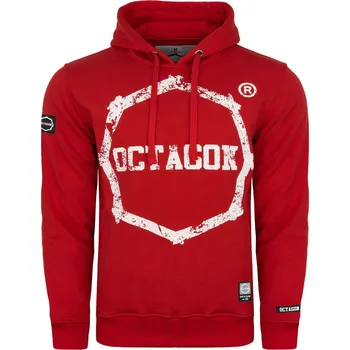 Pánská mikina Mikina Octagon Logo Smash red s kapucí velikost: 3XL + Doprava zdarma na další nákup