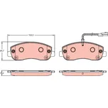 Sada brzdových destiček, kotoučová brzda LUCAS GDB1910