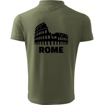 Pánská košile Italy Koloseum Rome - Polokošile pánská Pique Polo 203 - XL ( Khaki )