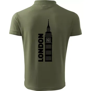 Pánská košile London věž - Polokošile pánská Pique Polo 203 - 4XL ( Khaki )