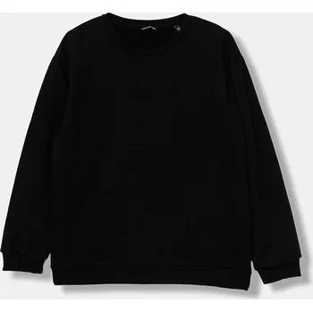 Chlapecká mikina Dětská bavlněná mikina Guess černá barva, s aplikací, L5YQ22 KAV34 L5YQ22.KAV34.9BYA 99X, vel. 147-157