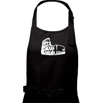 Kuchyňská zástěra Itálie Koloseum - Dámská zástěra na vaření - Univerzální velikost ( Černá )