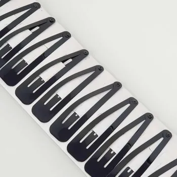 Sponka do vlasů prolamovací černá - 12ks - velká