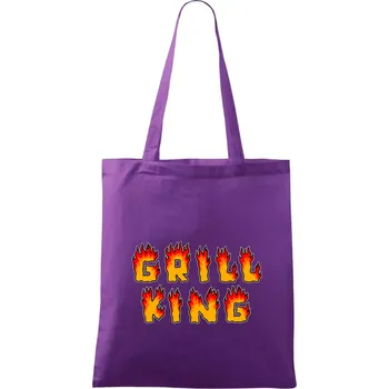 Grill King ohnivý nápis - Taška bavlněná - 42 x 38 cm ( Fialová )