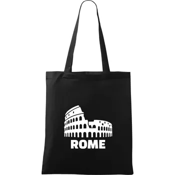 Nákupní taška Italy Koloseum Rome - Taška bavlněná - 42 x 38 cm ( Černá )