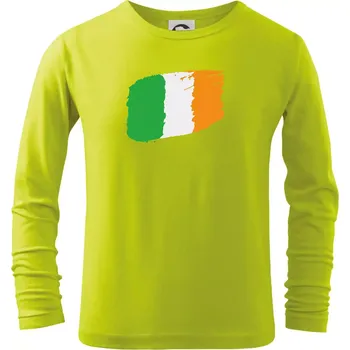 Dětská móda Irská vlajka - Triko dětské Long Sleeve - 104-110cm / 3-4 roky ( Limetková )
