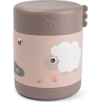 Úložný box Done by deer, Termos na jídlo Tiny Farm, 300 ml, růžový - Formadore