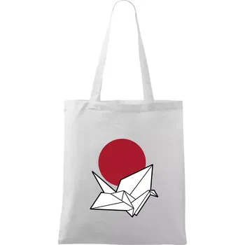 Nákupní taška Japan culture - origami - Taška bavlněná - 42 x 38 cm ( Bílá )