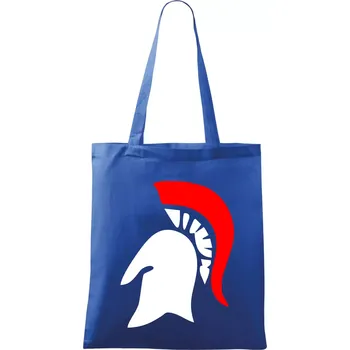 Nákupní taška Řím Sparta helma - Taška bavlněná - 42 x 38 cm ( Královská modrá )