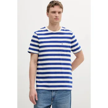 Pánské tričko Bavlněné tričko Tommy Hilfiger MW0MW37283 námořnická modř 59B, vel. S