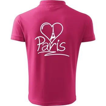 Pánská košile Srdce Paris - Polokošile pánská Pique Polo 203 - XL ( Purpurová )