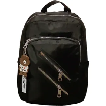 Městský batoh Dámský batoh nepromokavý - černý - šikmý dva zipy, 13l