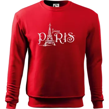 Chlapecké tričko Paris nápis Eiffelovka rovný - Mikina Essential dětská - 158 cm/12 let ( Červená )