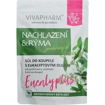 Koupelová sůl Eukalyptová sůl do koupele NACHLAZENÍ a RÝМA