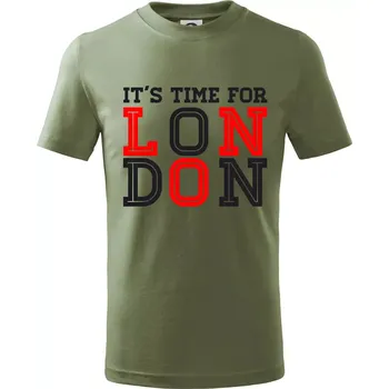 Chlapecké oblečení Its time for LONDON - Tričko dětské bavlněné - 104-110cm / 3-4 roky ( Khaki )