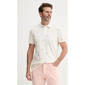 Polo tričko Tommy Hilfiger MW0MW39044 béžová 01X, vel. M