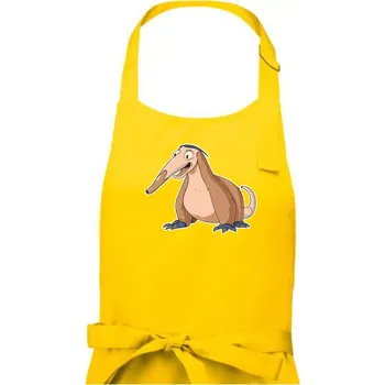 Kuchyňská zástěra Mravenečník kreslený hnědý - Pánská zástěra na vaření - Univerzální velikost ( Žlutá )