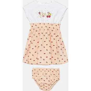 Dámské šaty Kojenecké šaty Guess oranžová barva, midi, áčková, A5GK00 K6YW4 A5GK00.K6YW4.PPYA 24X, vel. 55-62