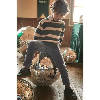 Dětské kalhoty Mayoral 571.5H.Mini.9BYA modrá 95X, vel. 134