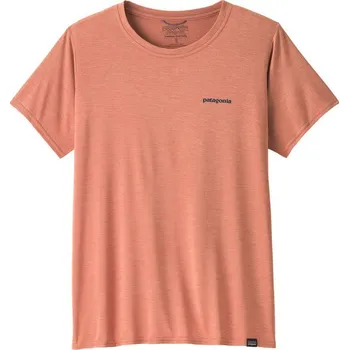 Dámské oblečení Patagonia Triko Cap Cool Daily Shirt dámské Velikost: S / Barva (vzor): boardshort logo tones: moment pink x-dye