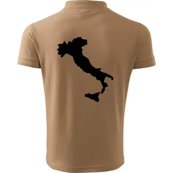 Pánská košile Itálie obrys - Polokošile pánská Pique Polo 203 - XL ( Písková )