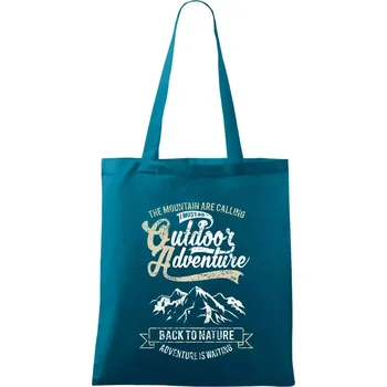 Outdoor Adventure back to nature - Taška bavlněná - 42 x 38 cm ( Petrolejová )