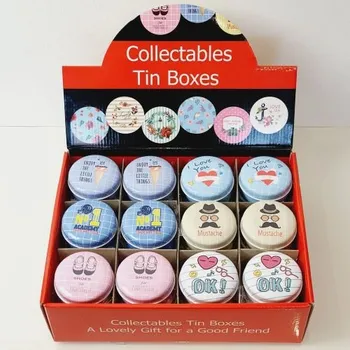 Dárková krabička 36 ks plechová / kovová krabička s motivem