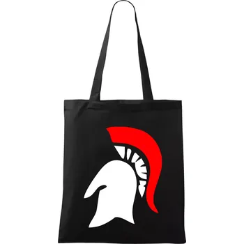 Nákupní taška Řím Sparta helma - Taška bavlněná - 42 x 38 cm ( Černá )