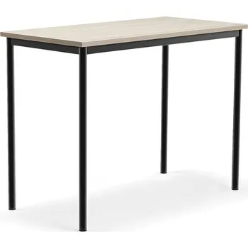 Jídelní stůl Stůl SONITUS PLUS, 1200x600x900 mm, antracitově šedé nohy, HPL deska tlumící hluk, jasan