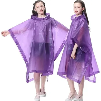 Unisex pončo pláštěnka pro děti - fialová