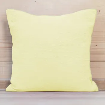 Povlak na dekorativní polštářek Mušelínový povlak na polštář MSN-071 Světlý vanilkově žlutý 40 x 40 cm