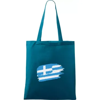 Řecko vlajka - Taška bavlněná - 42 x 38 cm ( Petrolejová )