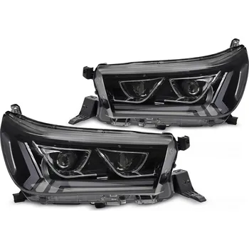 Přední světlomet TUNING-TEC Přední světla TOYOTA HILUX 16-20 černá LED