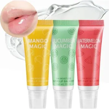 Sada lesků na rty Boobeen Clear Lip Gloss, ovocný lesk na rty a zářivý olej na rty, nelepivý a