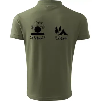 Pánská košile Problem? Solved! - Kempování - Polokošile pánská Pique Polo 203 - 3XL ( Khaki )