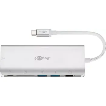 Notebook Goobay 76788 USB-C Premium Multiport-Dock stříbrná (4040849767883)