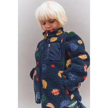 Chlapecká bunda Dětská bunda Liewood Nolan Pile Jacket LW19877.9BYA námořnická modř 59X, vel. 86