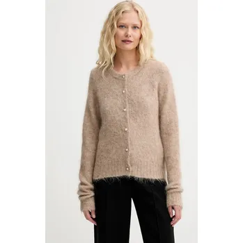 Dámský svetr Vlněný kardigan MUNTHE POVILLA 252160025272 béžová 80X, vel. 34