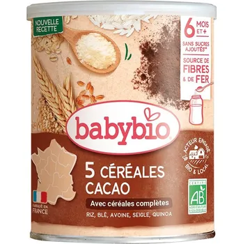 Dětská kaše BABYBIO Nemléčná kaše s kakaem 220g