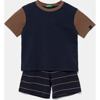 Dívčí pyžamo Dětské bavlněné pyžamo United Colors of Benetton 2-pack 30960P08R.G.Seasonal námořnická modř 59X, vel. 122