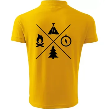 Pánská košile Kempování čtyřka - Polokošile pánská Pique Polo 203 - M ( Žlutá )